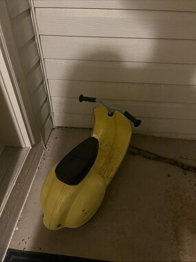 Yellow Ride-On Scooter Toy with Black Seat - Kids Vehicles